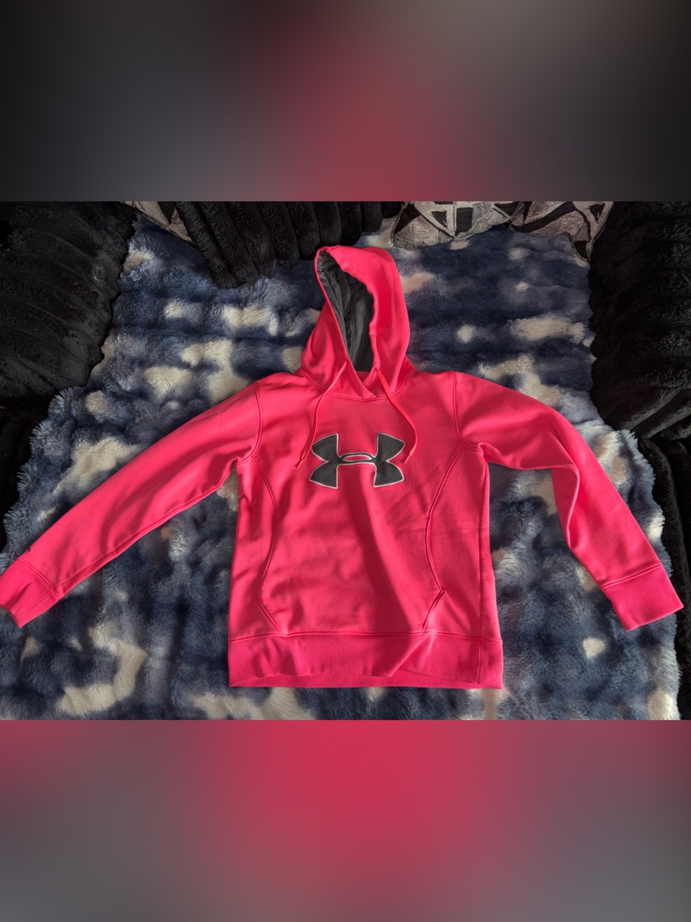 Under Armour Hot Pink Pullover with Black Logo